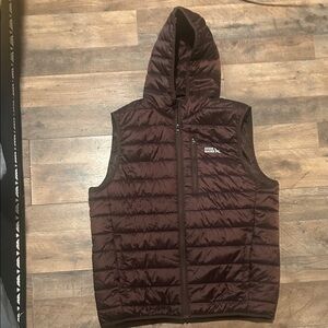 Eddie Bauer Dark Brown Hooded Vest